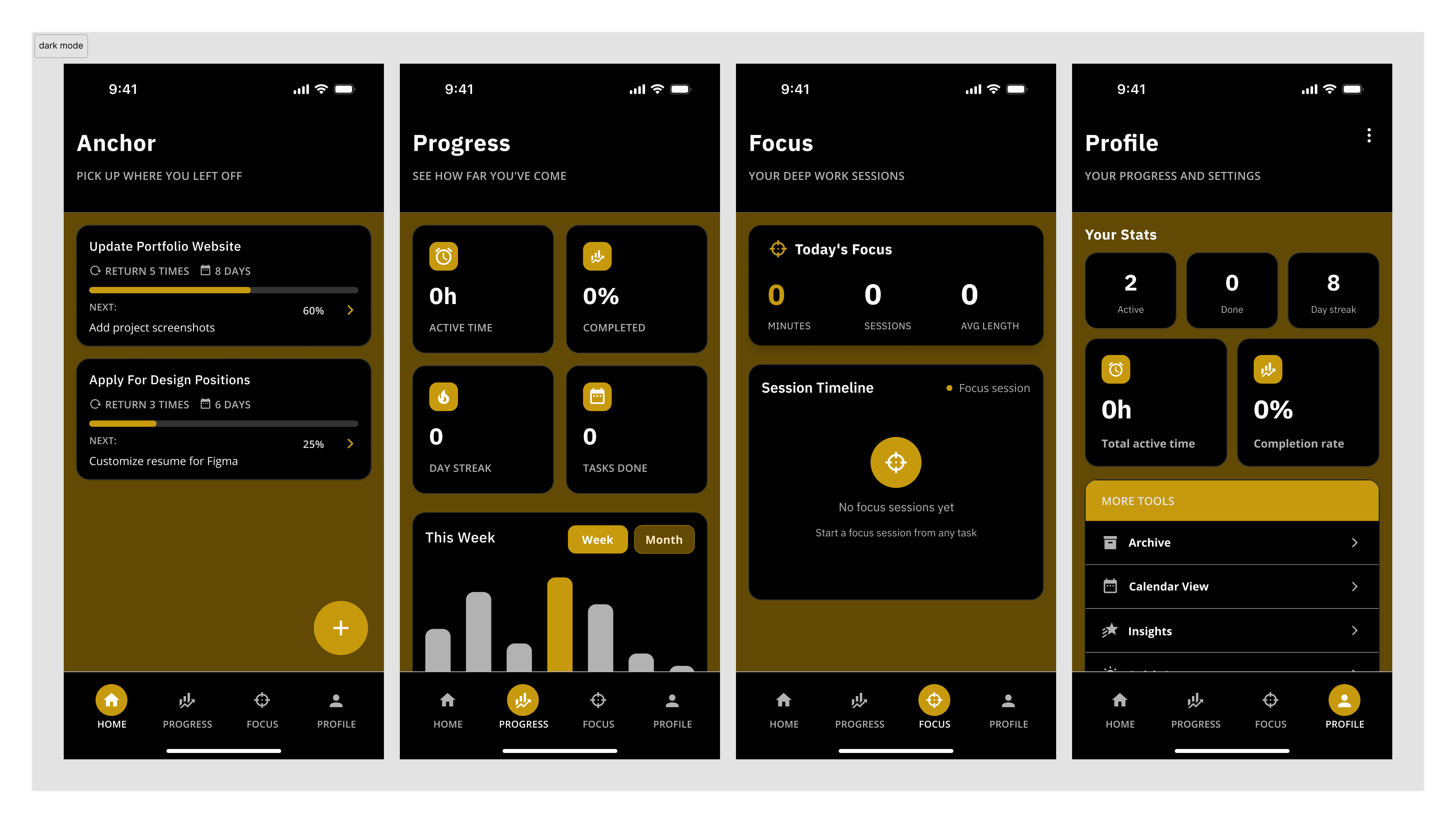 Anchor dark mode