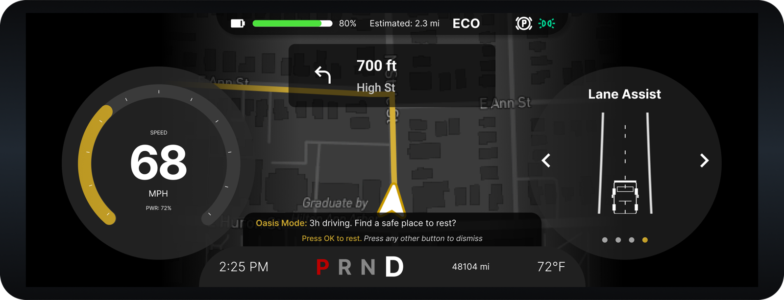 GMC Driver Cluster — after iteration